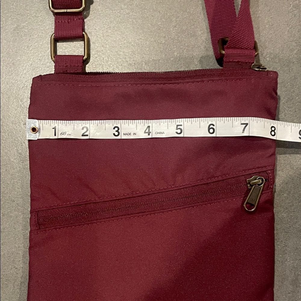 Eddie Bauer Connect Tech Crossbody Bag in Burgundy - Picture 6 of 8